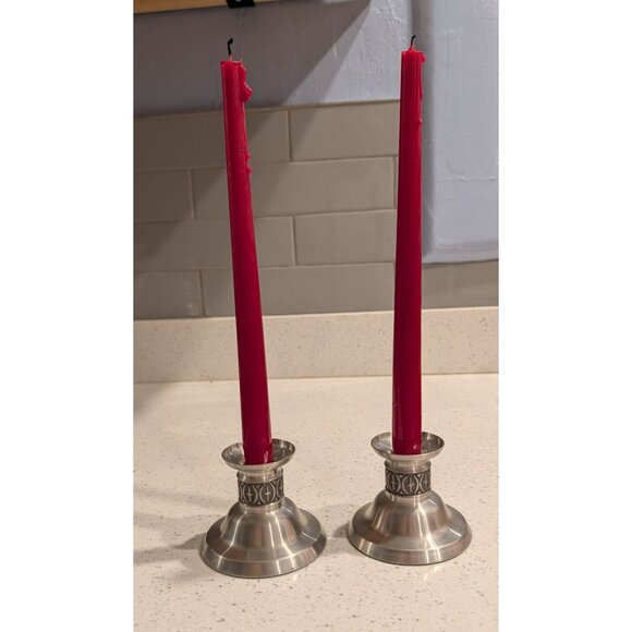 Vintage Pewter Candle Holders by Haugrud Norway 333 - Picture 6 of 12